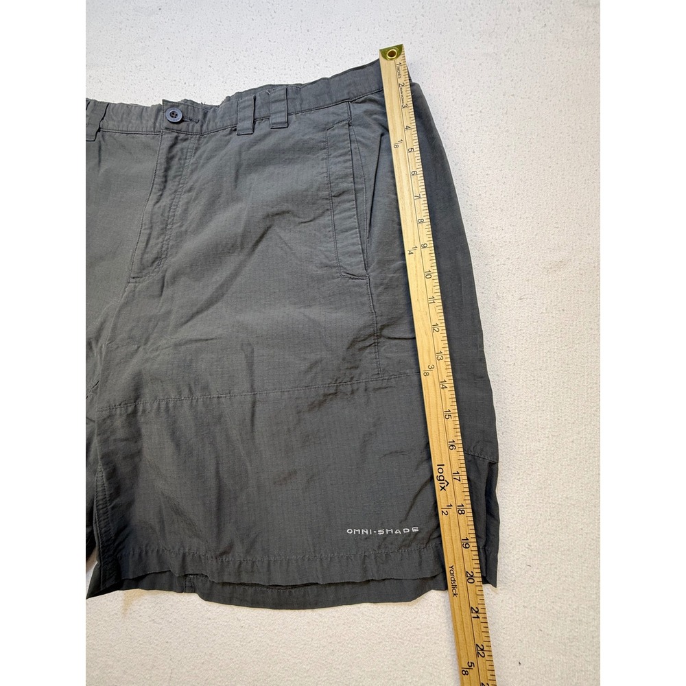 Columbia Shorts Mens 42 Grey PFG Performance Fishing Gear‎ Omni-Shade Ripstop - Picture 2 of 8